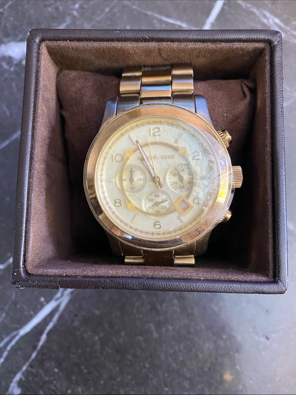 Michael Kors Gold Stainless Steel Chronograph Watch - Picture 1 of 11